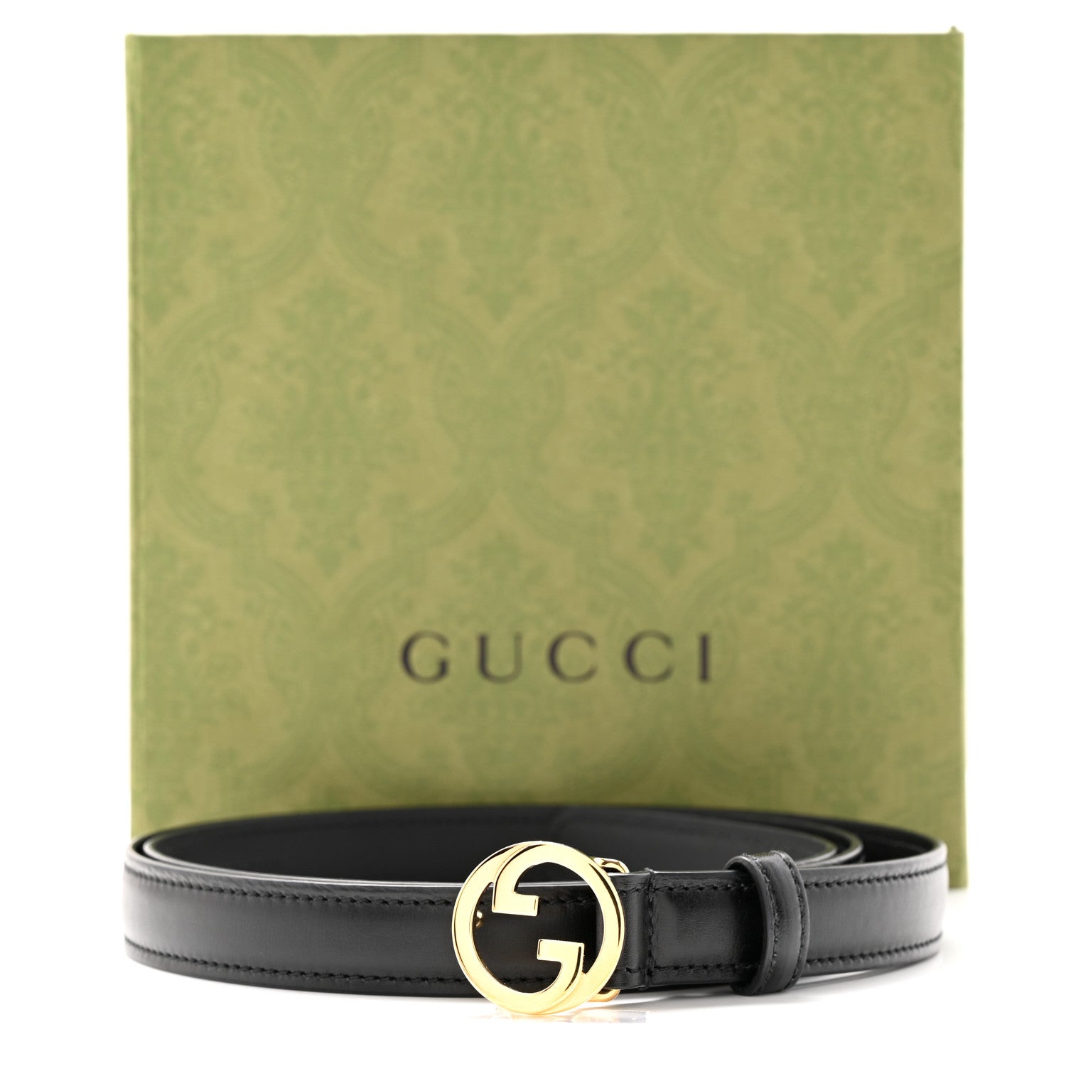 Gucci Calfskin GG Blondie Thin Belt 100 40 Black 5 of 5
