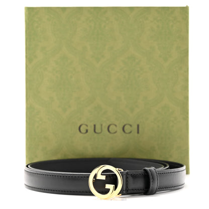 Gucci Calfskin GG Blondie Thin Belt 100 40 Black 5 of 5