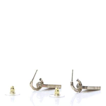 Chanel CC Tag Drop Earrings Gold 3 of 5