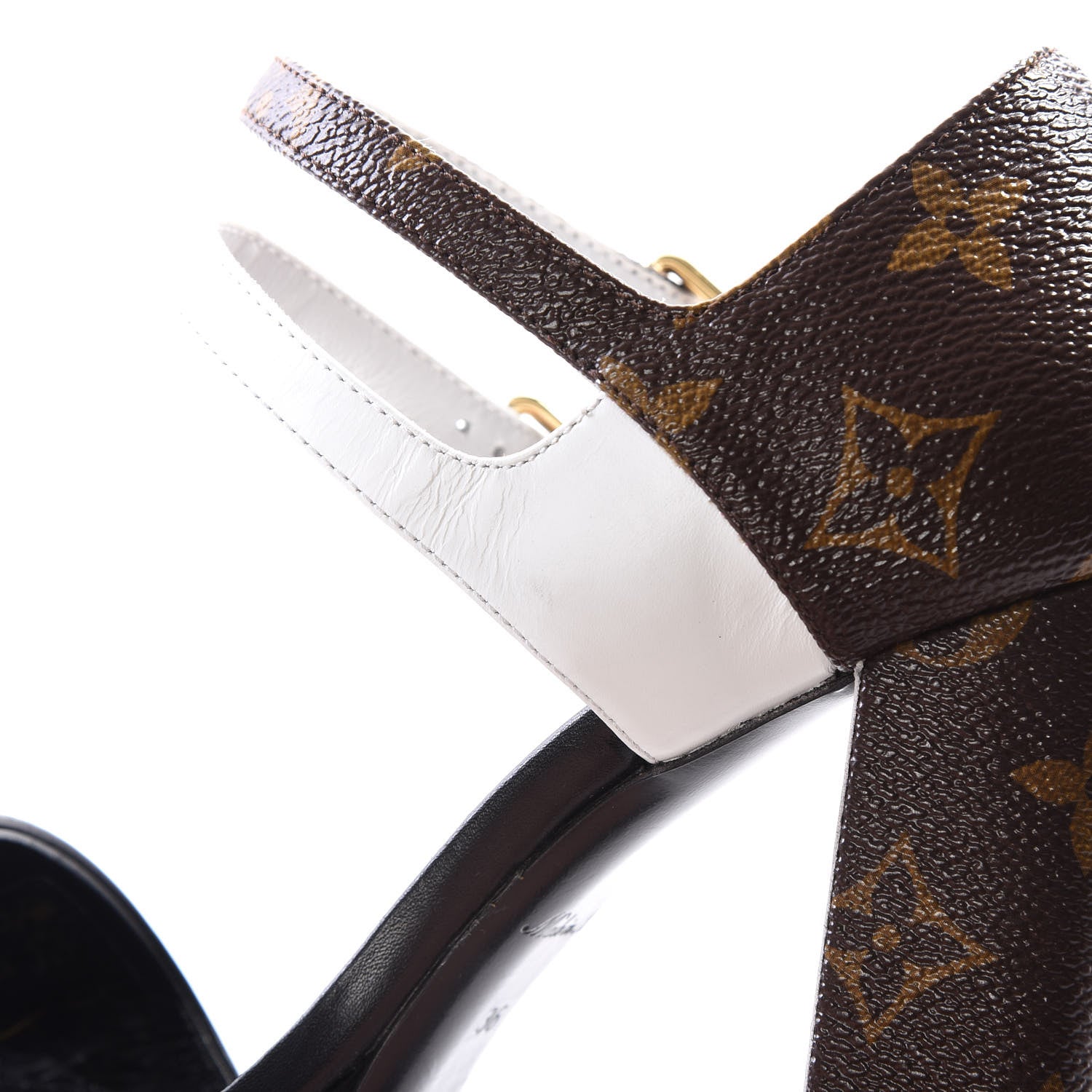 Louis Vuitton Calfskin Monogram Matchmake Cross Sandals 36 Black White 9 of 10