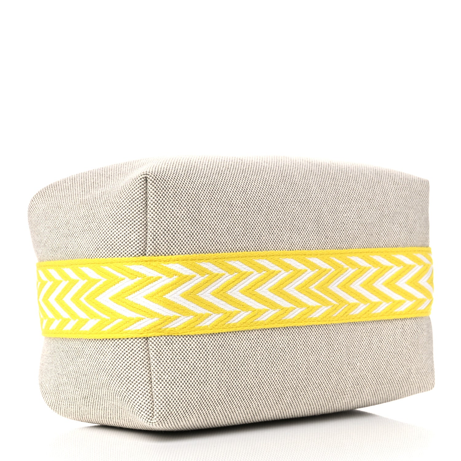 Hermes Canvas Small Bride-A-Brac Pouch Natural Jaune Citron 4 of 9