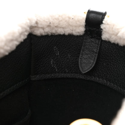 Louis Vuitton Grained Calfskin Shearling On My Side PM Black 8 of 11
