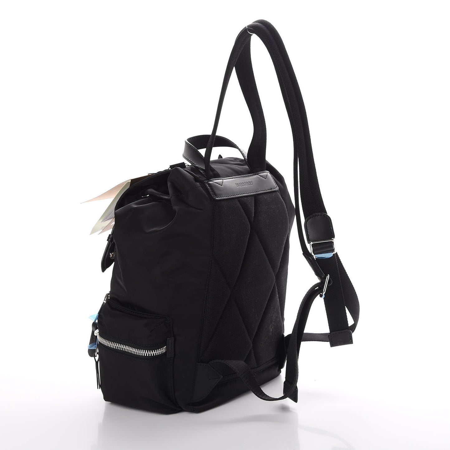 Nylon Logo Print Medium Rucksack Backpack Black
