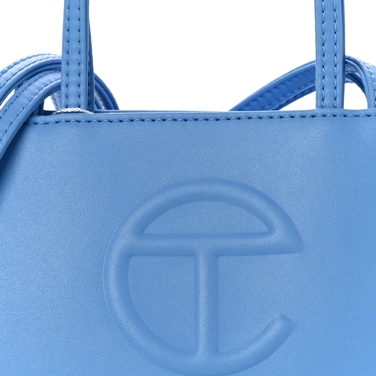Vegan Leather Small Shopping Bag Cerulean