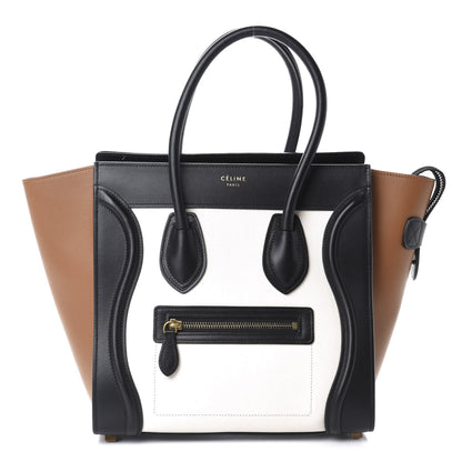 Celine Baby Grained Calfskin Tri-color Micro Luggage White 1 of 12