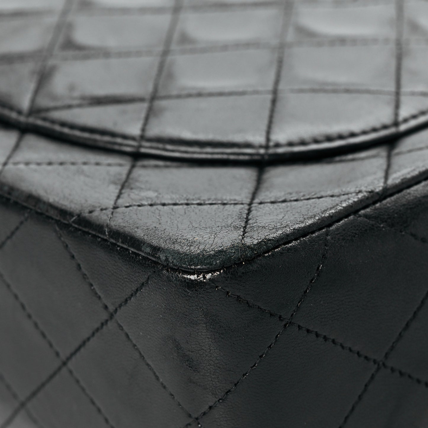 Lambskin Quilted Bi-Color Small Single Flap Black