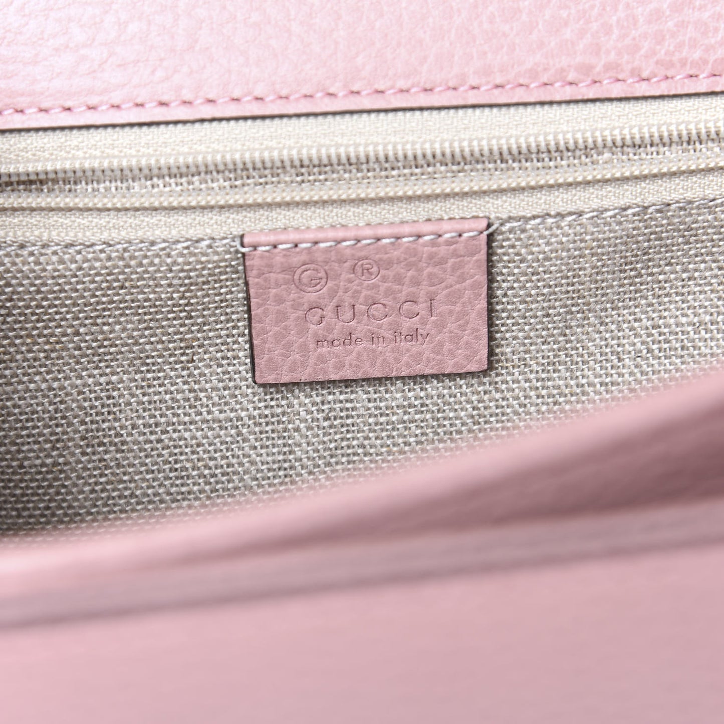 Dollar Calfskin Interlocking G Shoulder Bag Soft Pink