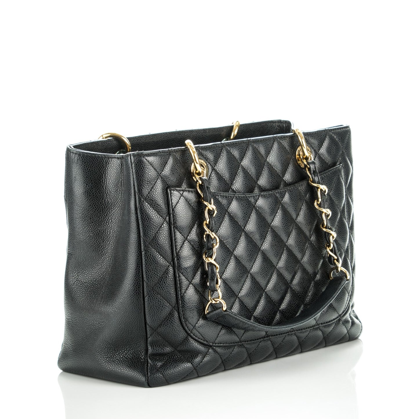 Caviar Quilted Grand Shopping Tote GST Black