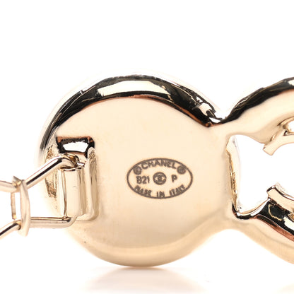 Chanel Pearl Coco Hair Clip Barrette Gold 3 of 5