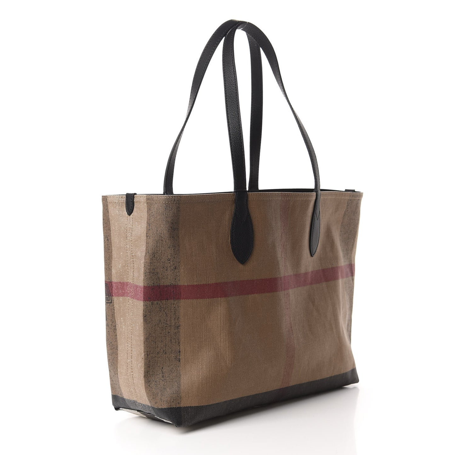 Coated Canvas Mega Check Medium Doodle Tote Black