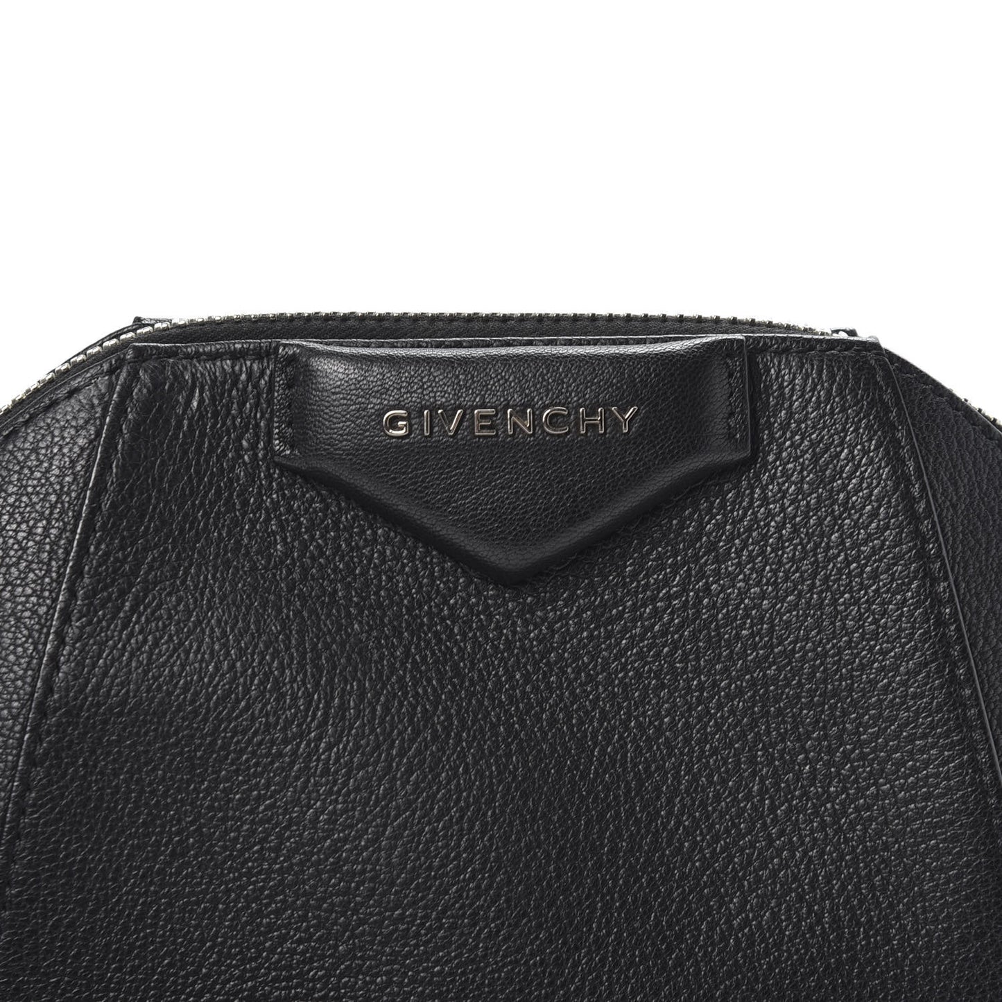 Sugar Goatskin Small Antigona Beauty Wristlet Black
