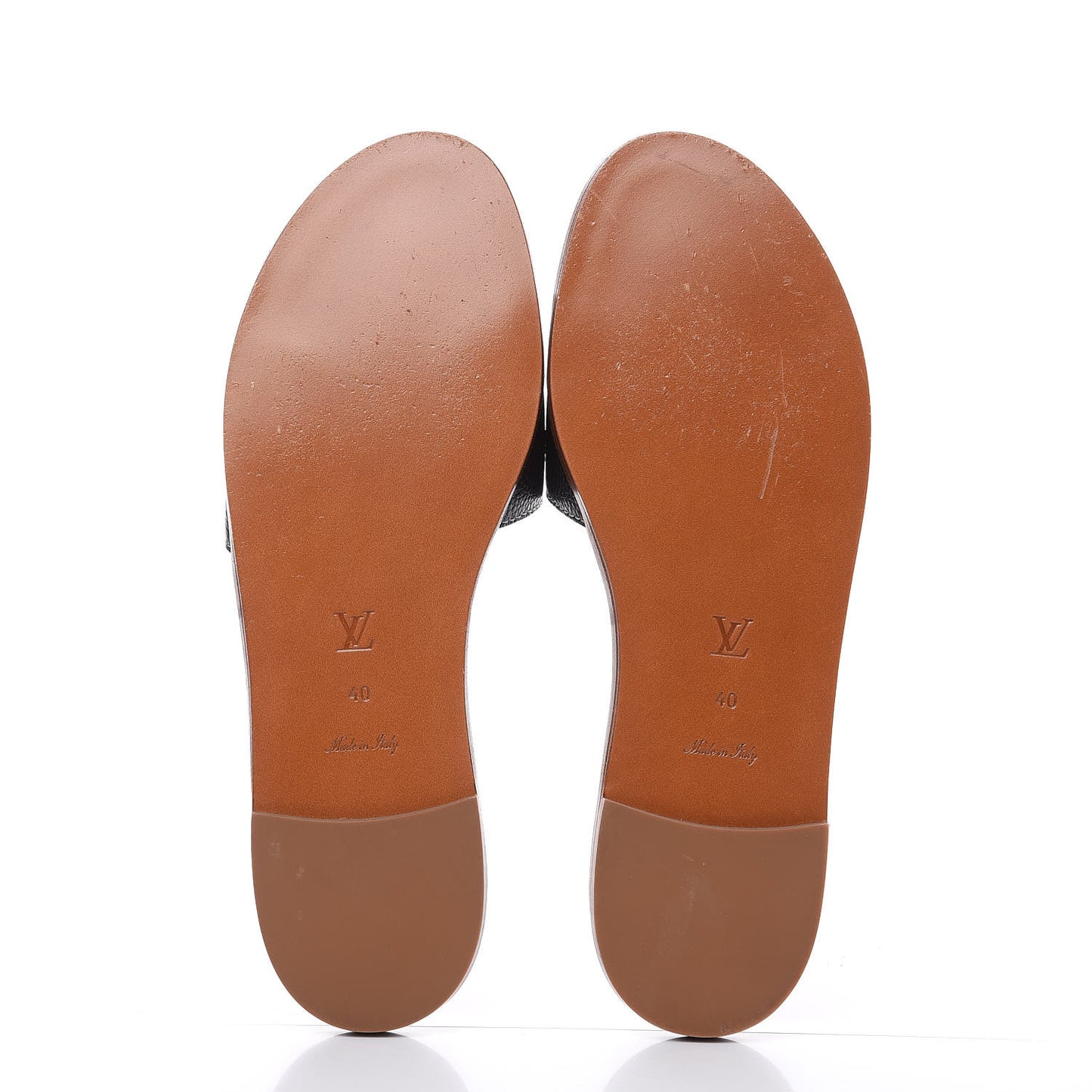 Calfskin Lockit Flat Sandals 40 Black