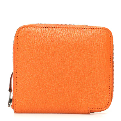 Hermes Chevre Mysore Compact Azap Wallet Orange 1 of 9