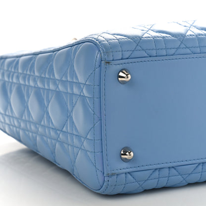 Christian Dior Lambskin Cannage Large Lady Dior Blue 8 of 12