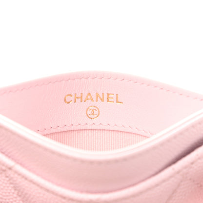 Chanel Caviar Quilted Card Holder Light Pink 6 of 9