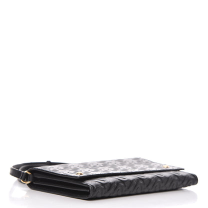 Burberry Calfskin Embossed Monogram Crossbody Black 4 of 9