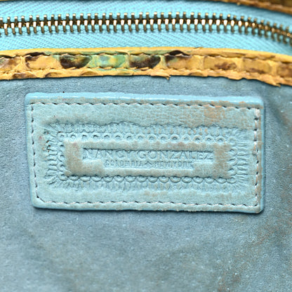 Nancy Gonzalez Snakeskin Liz Tote Beige Blue 7 of 18