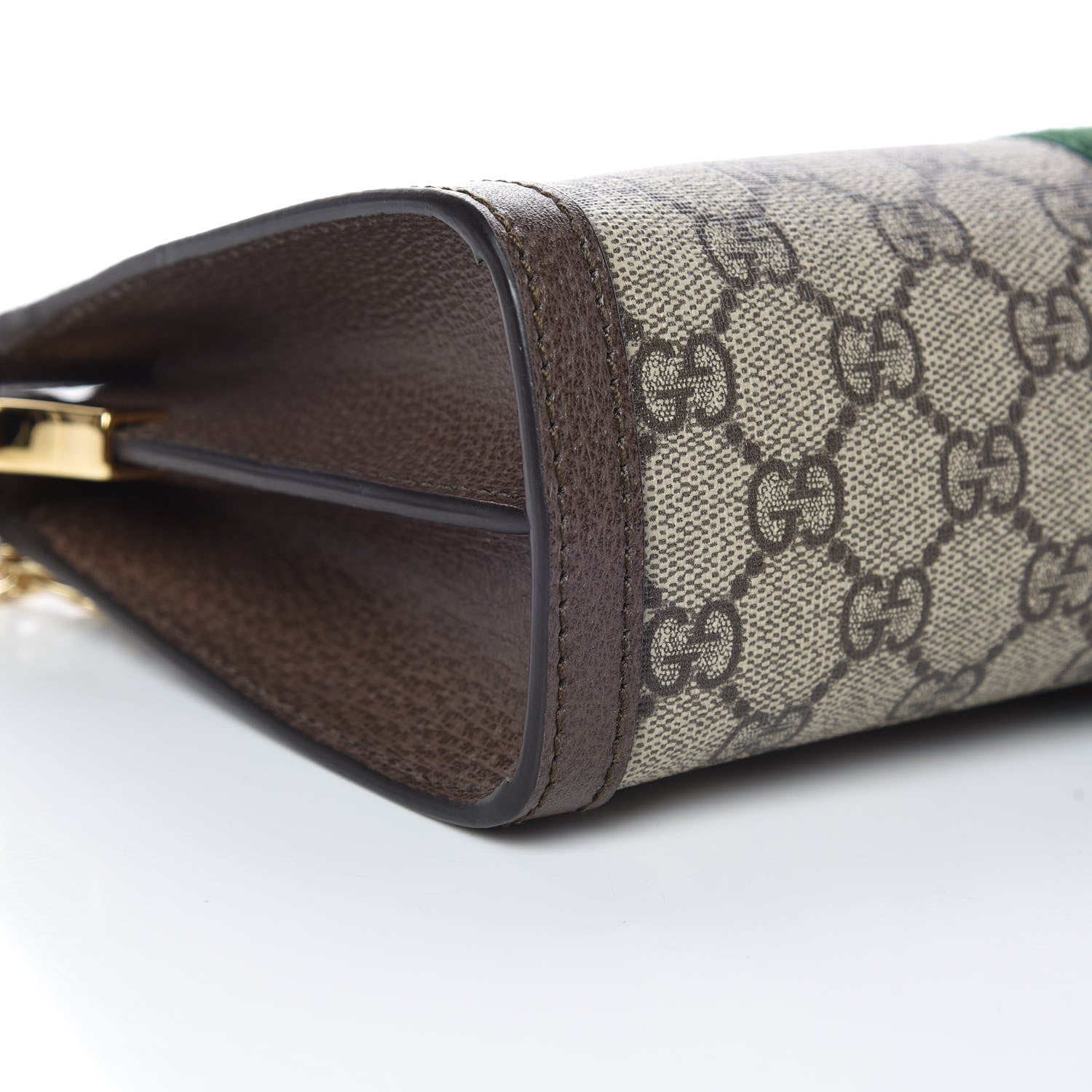 Gucci GG Supreme Monogram Web Small Ophidia Chain Shoulder Bag Brown 5 of 9
