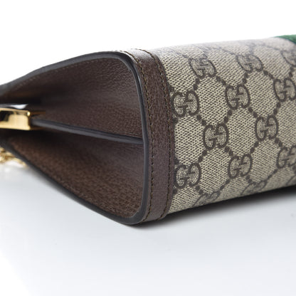 Gucci GG Supreme Monogram Web Small Ophidia Chain Shoulder Bag Brown 5 of 9