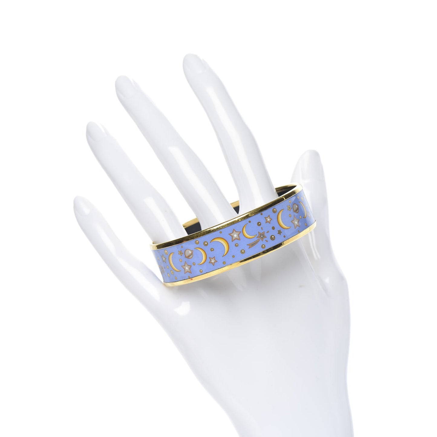 Enamel Printed Wide Moon Stars Bracelet 65