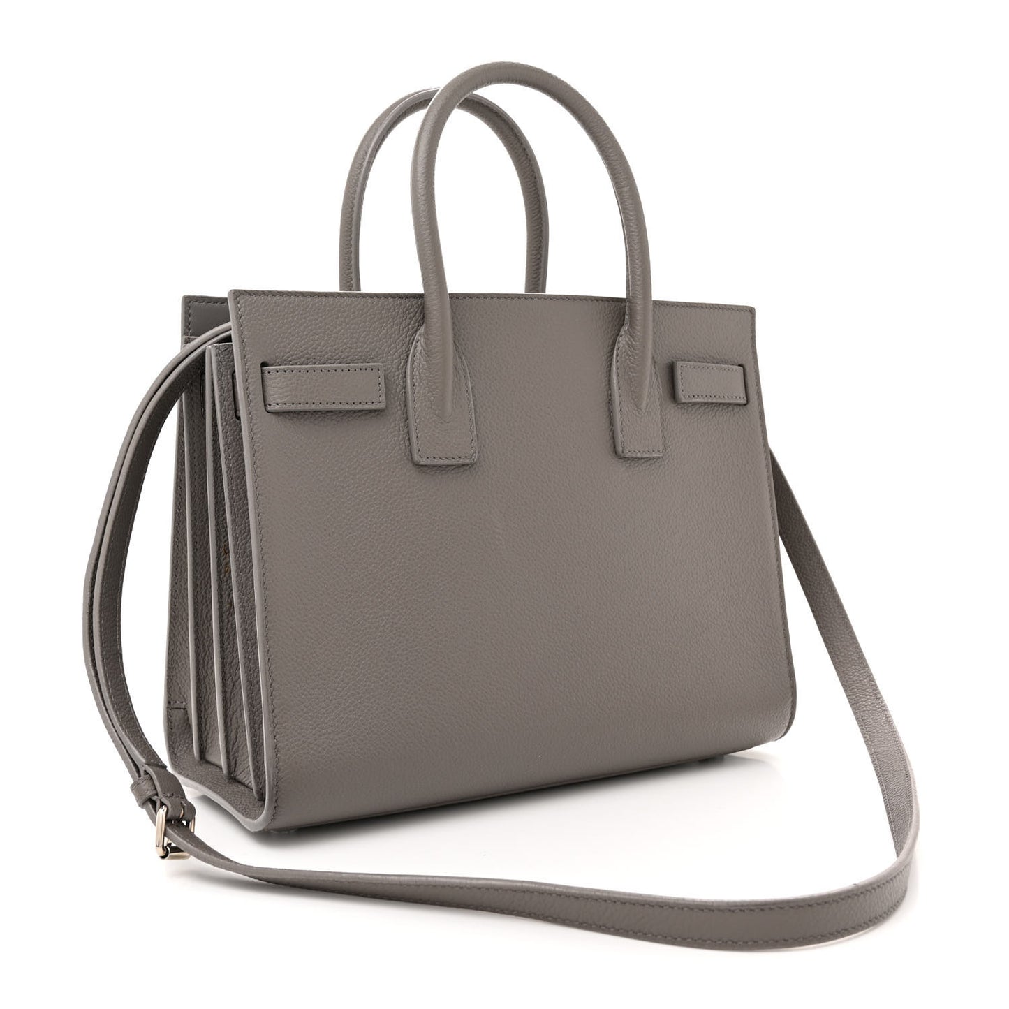 Grained Calfskin Baby Sac De Jour Fog