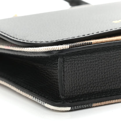 Burberry Calfskin Vintage Check Small Loxley Crossbody Black 7 of 9
