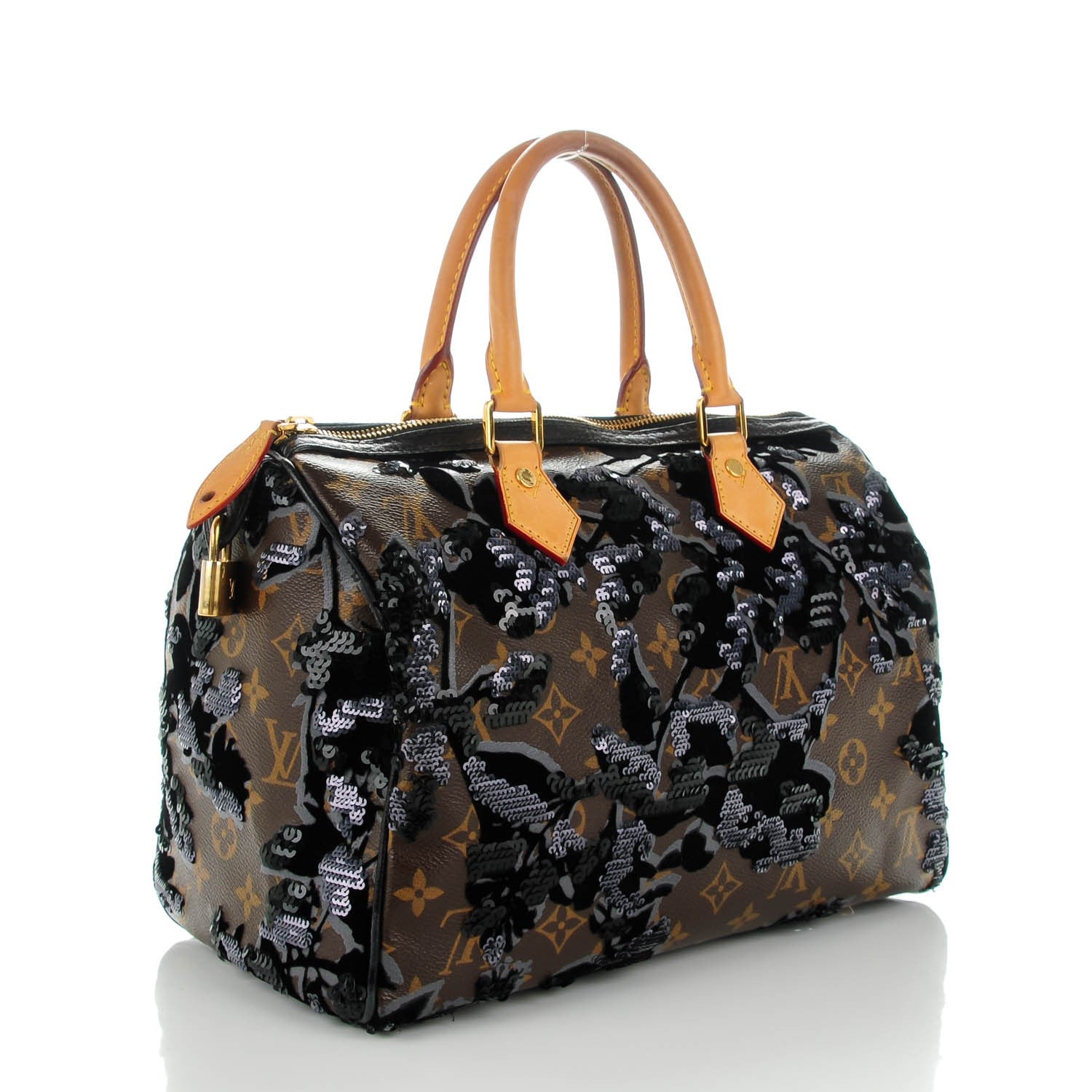 Louis Vuitton Monogram Fleur De Jais Sequins Speedy 30 3 of 10