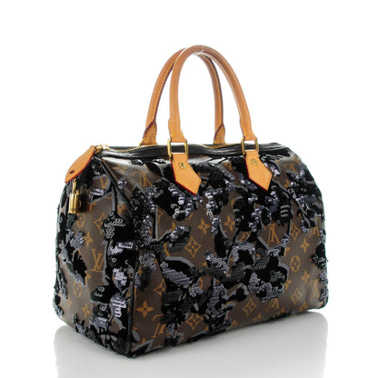 Louis Vuitton Monogram Fleur De Jais Sequins Speedy 30 3 of 10