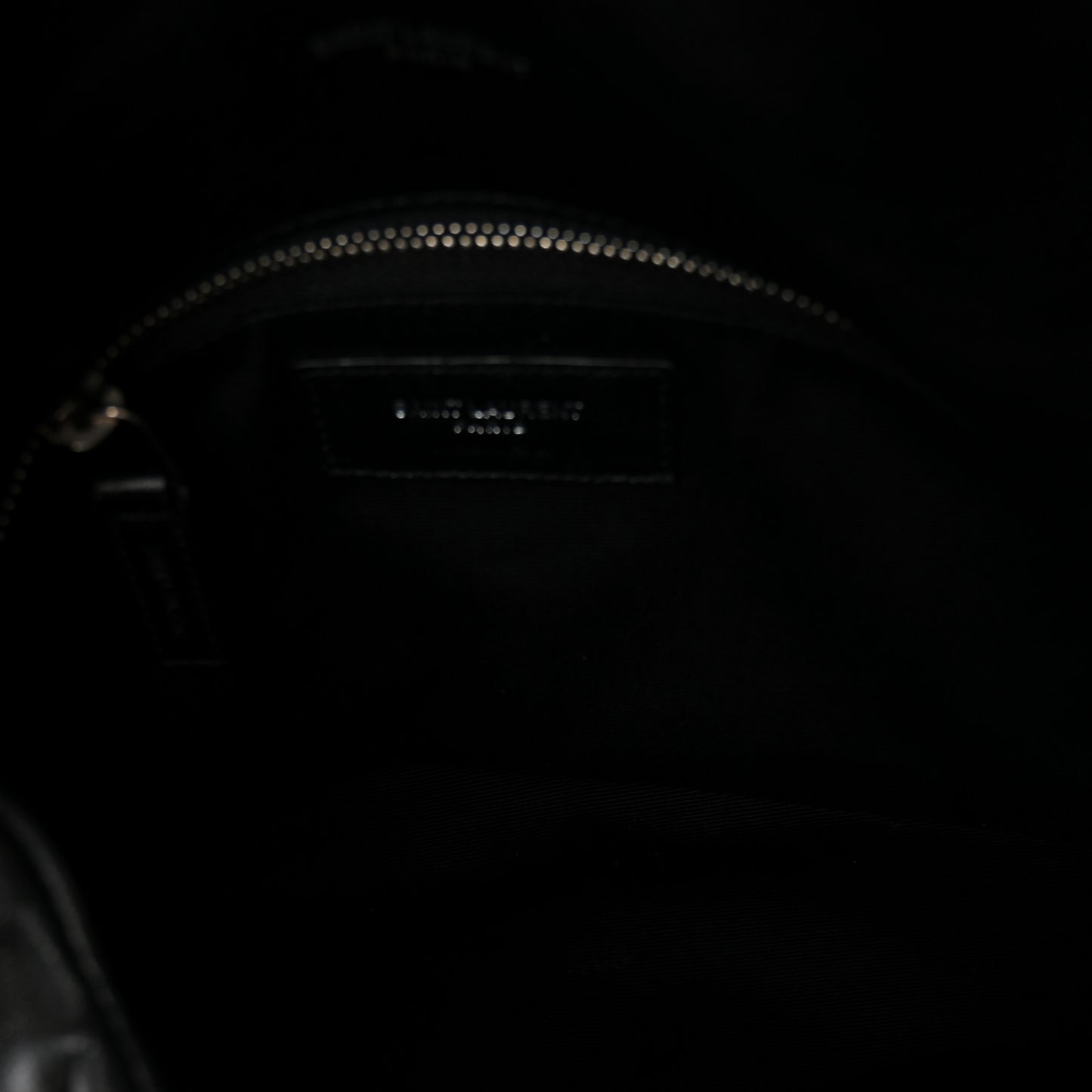 Lambskin Quilted Small Loulou Puffer Monogram Chain Satchel Black