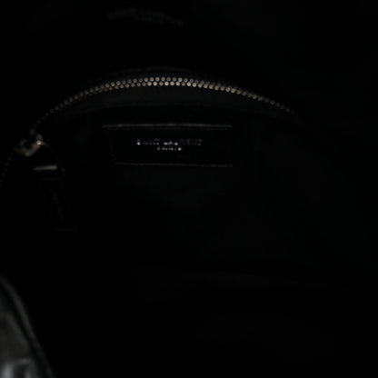 Saint Laurent Lambskin Quilted Small Loulou Puffer Monogram Chain Satchel Black 5 of 9