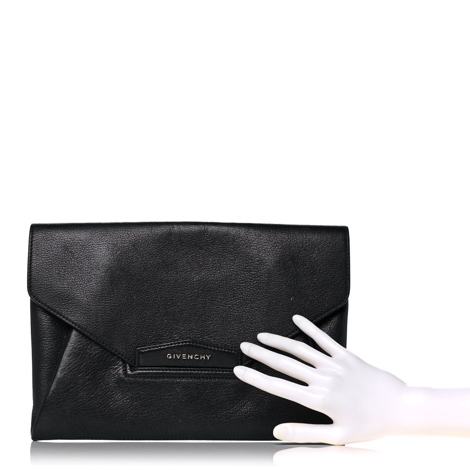 Givenchy Sugar Goatskin Medium Antigona Envelope Clutch Black 2 of 13