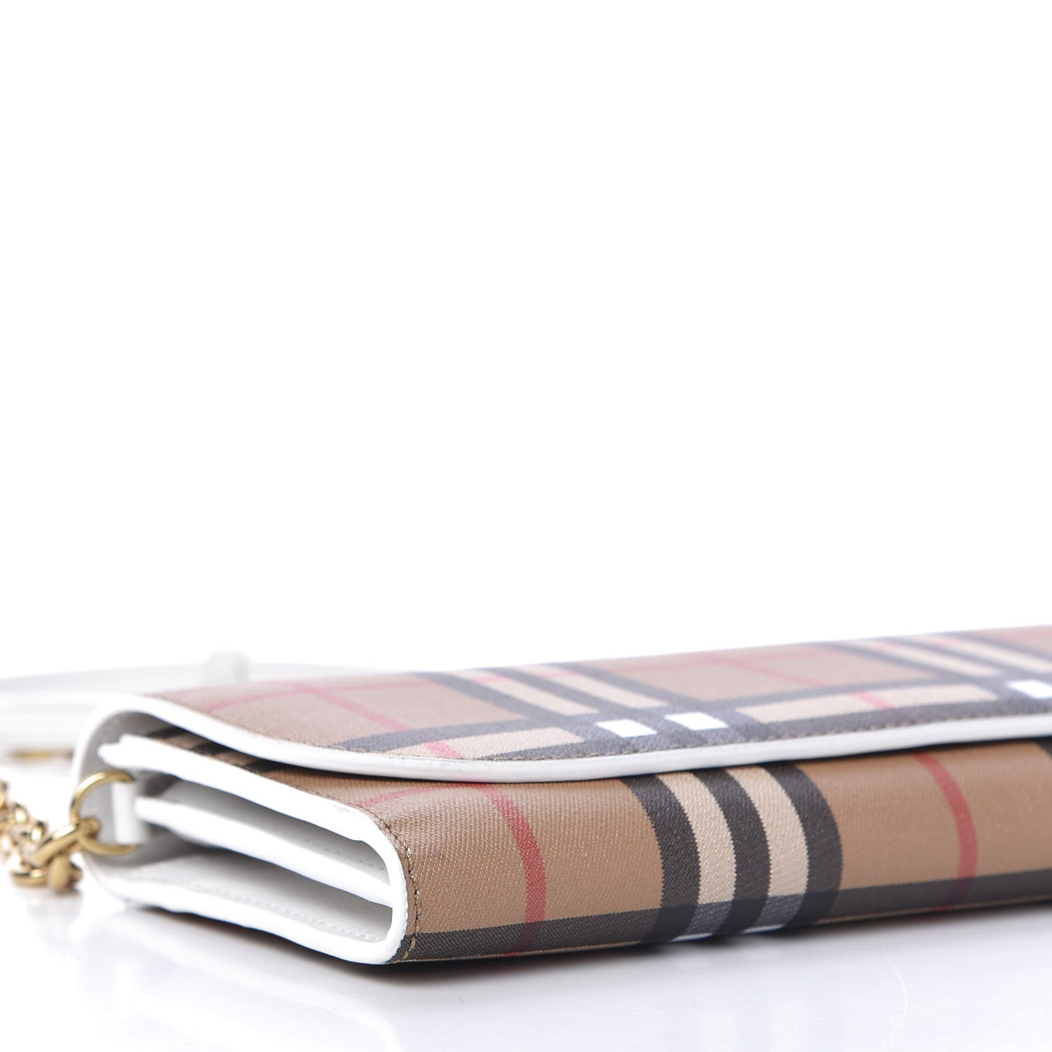 Burberry Vintage Check Henley Wallet On Chain Chalk White 7 of 10