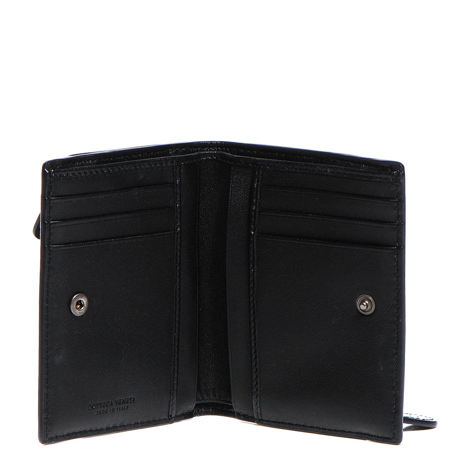 Bottega Veneta Nappa Intrecciato Ayers Trim Bi-Fold Wallet Nero Black 3 of 9