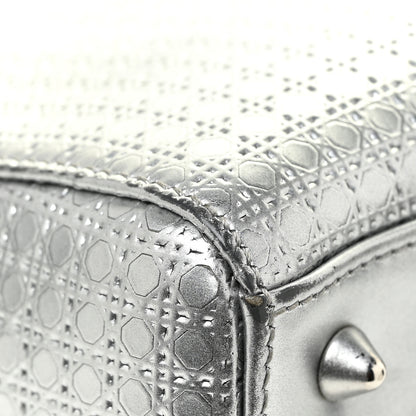 Christian Dior Metallic Patent Micro-Cannage Medium Lady Dior Silver 13 of 20