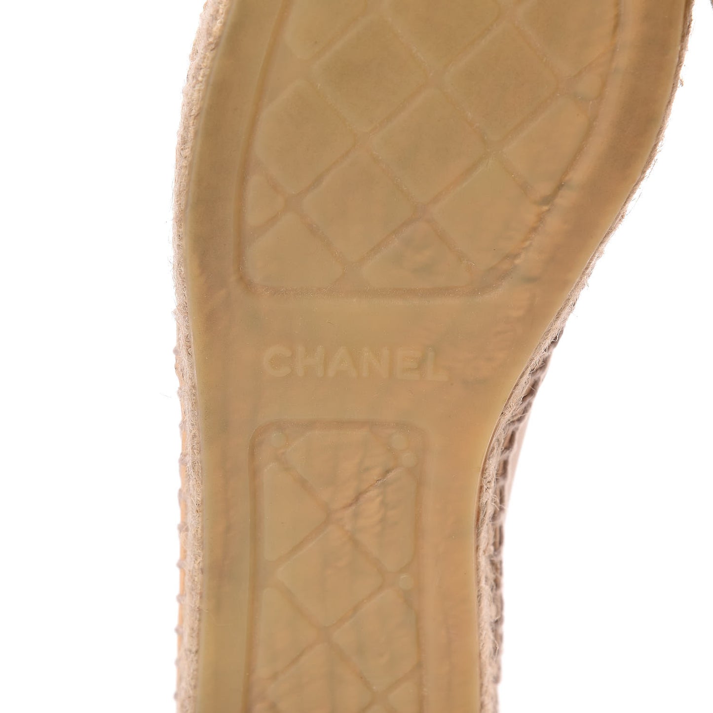 Lambskin CC Espadrilles 40 Beige Black
