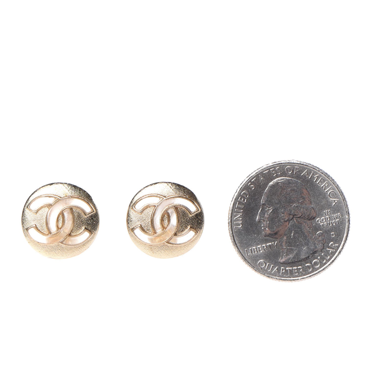 Chanel CC Clip On Earrings Gold 2 of 5
