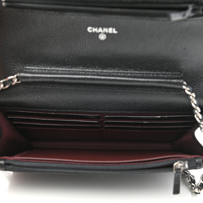 Chanel Caviar Quilted Wallet On Chain WOC Black 6 of 11