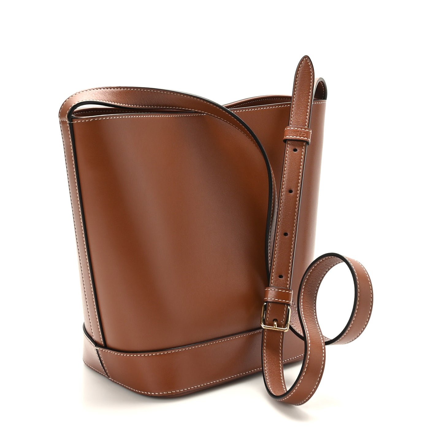 Smooth Calfskin Small Cuir Triomphe Bucket Bag Tan