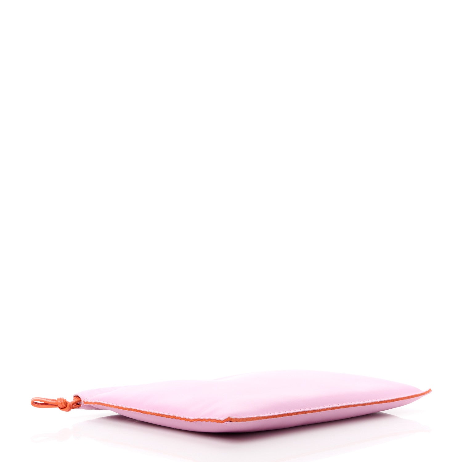 Hermes Milo Lambskin Swift Pilo Pouch Mauve Sylvestre Orange Poppy Bleu De France 4 of 10