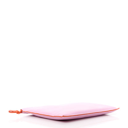 Hermes Milo Lambskin Swift Pilo Pouch Mauve Sylvestre Orange Poppy Bleu De France 4 of 10