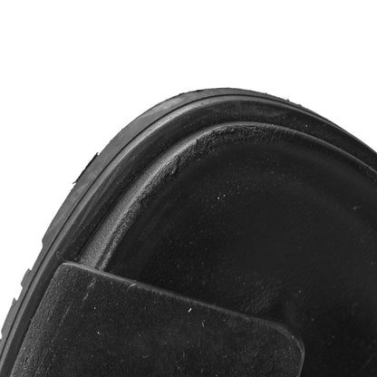 Hermes Suede Goatskin Womens Chypre Sandals 35 Black 9 of 10