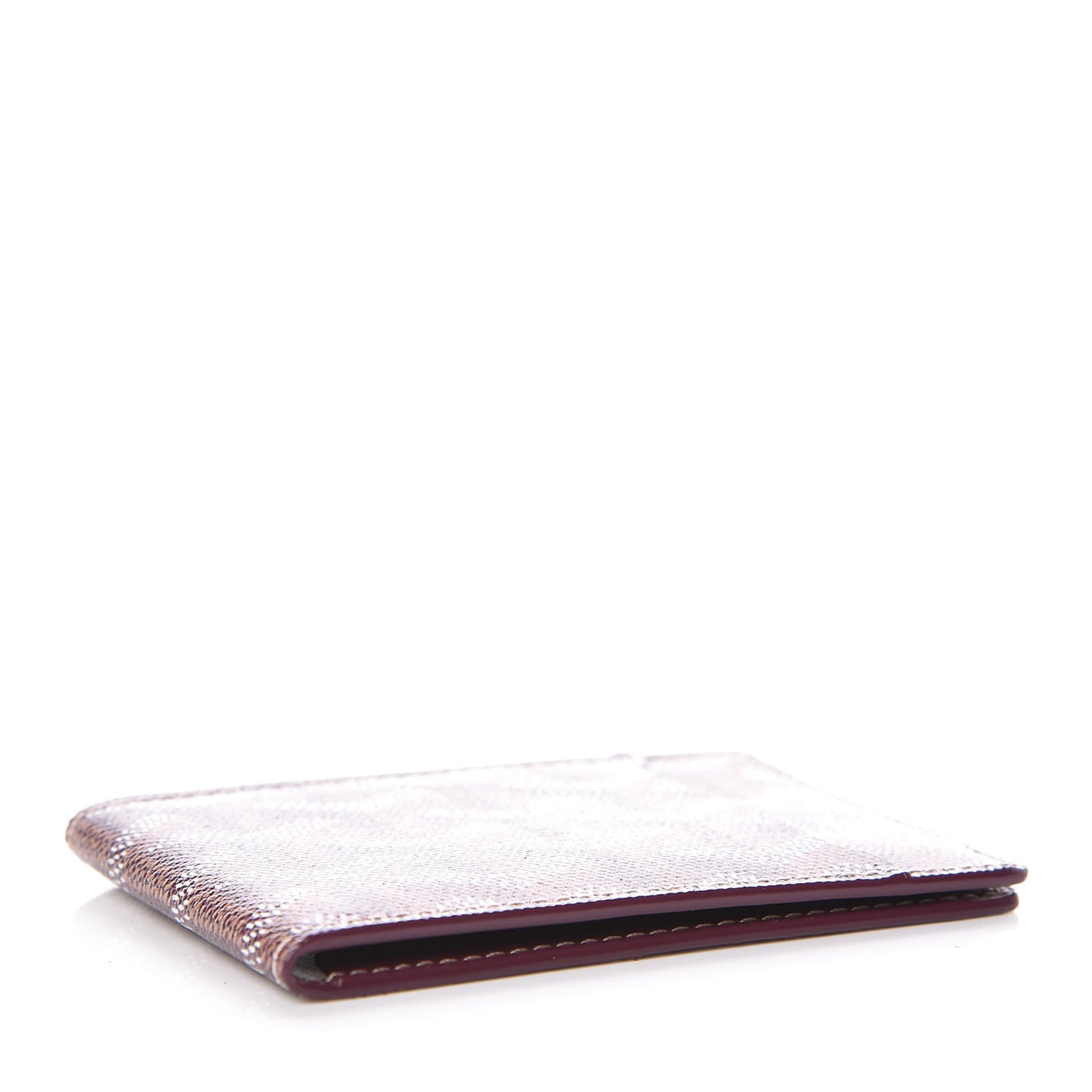 Goyardine Multi Slot Bi-Fold Wallet Burgundy