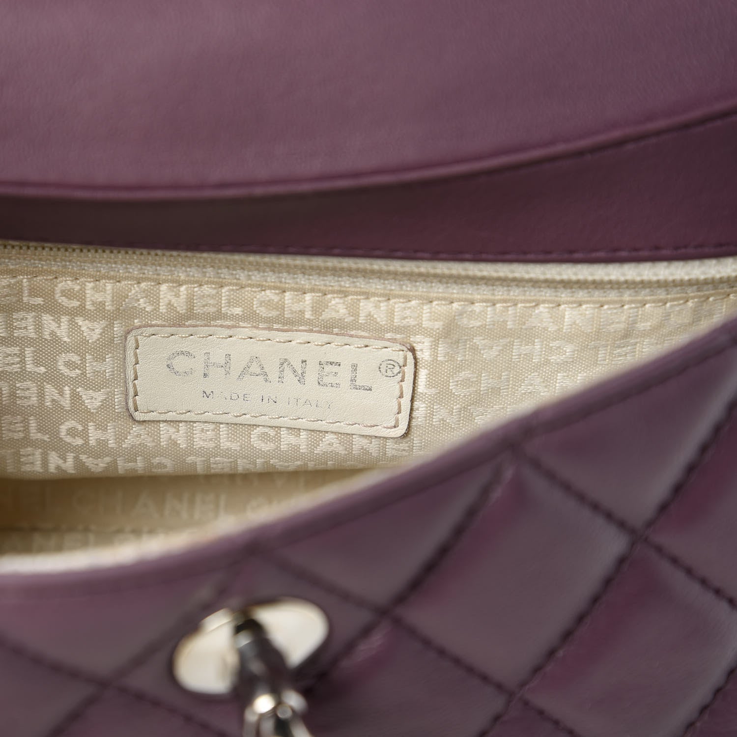 Chanel Lambskin Quilted Small Accordion Flap Light Purple 8 of 10
