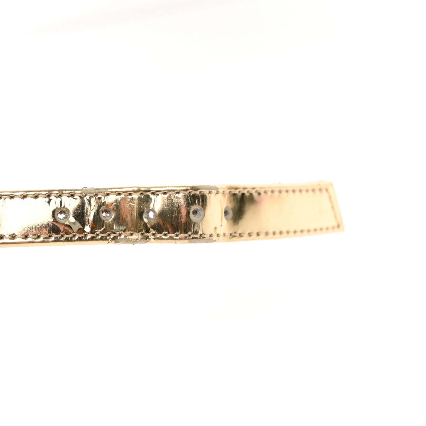 Metallic Nappa Ankle Strap Sandals 40 Gold