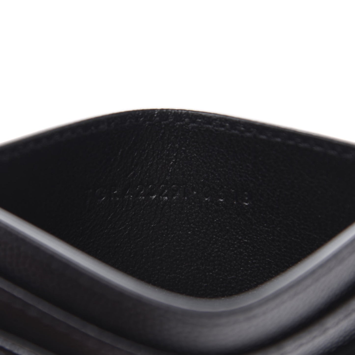 Grain De Poudre Matelasse Chevron Monogram Credit Card Case Black