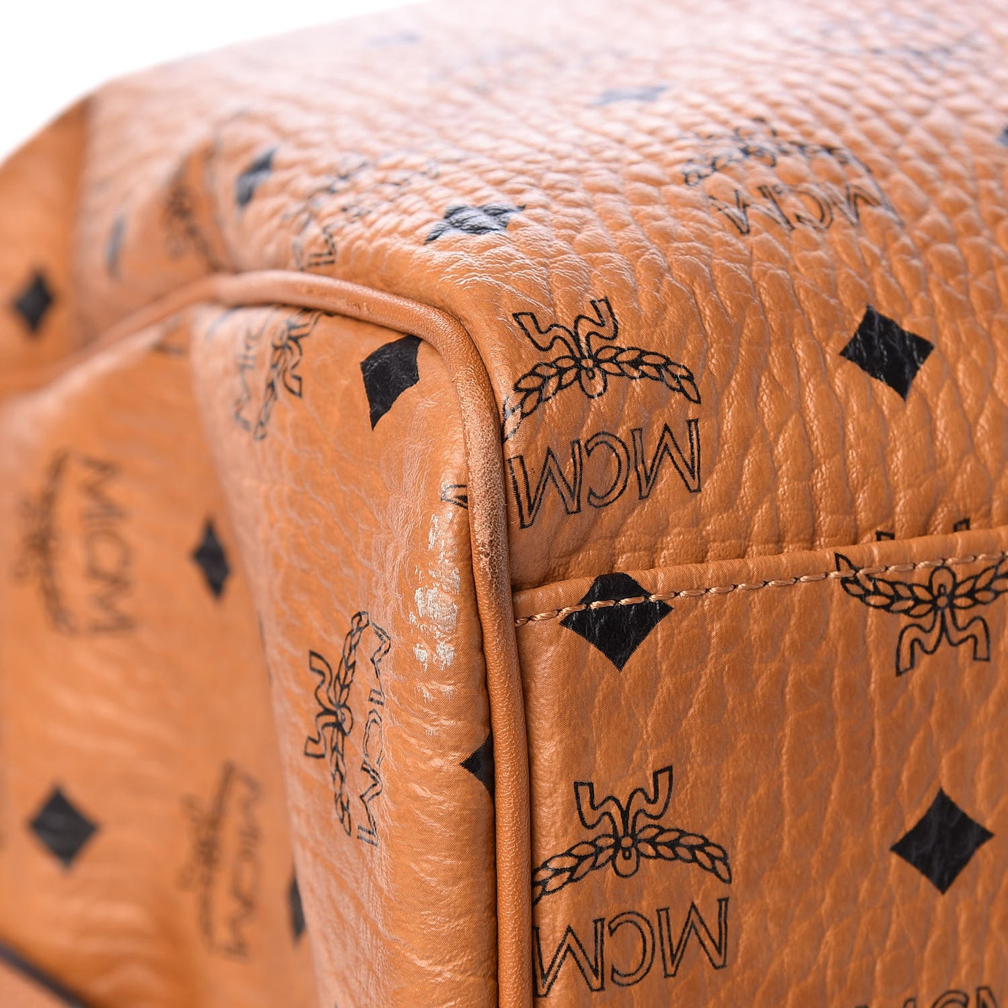 Visetos Large Traveler Weekender Bag Cognac Neon Orange