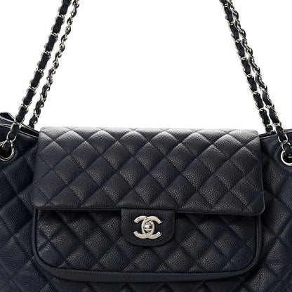 Chanel Caviar Quilted Flap Tote Navy Blue 8 of 12