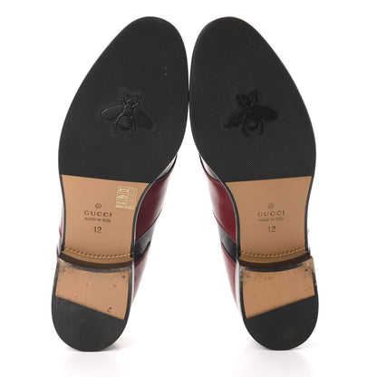 Gucci Calfskin Mens Tassel Fringe Curtis Loafers 12 Red Navy Blue 6 of 9