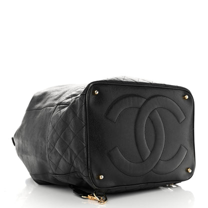 Chanel Caviar Quilted Drawstring Backpack Black 4 of 9