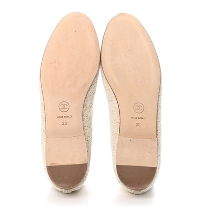 Chanel Crochet Cap Toe Ballerina Flats 38 Light Beige 4 of 4